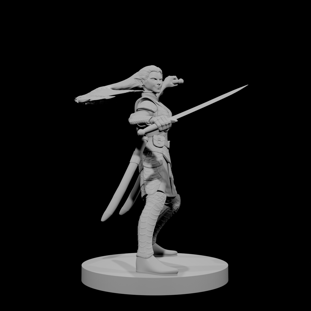 Drow Female Bladesinger with Scimitars