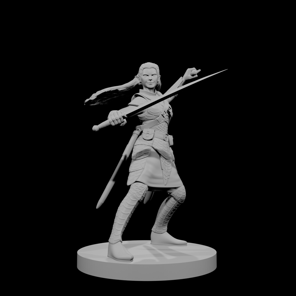 Drow Female Bladesinger with Scimitars