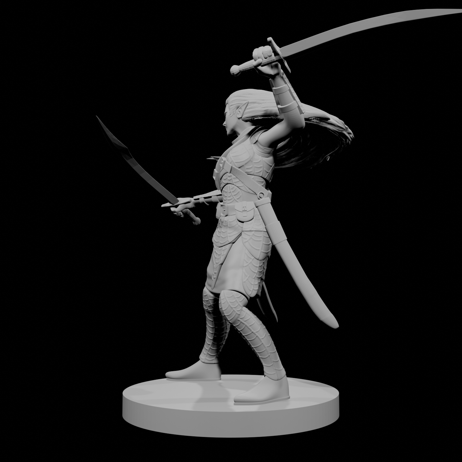 Drow Female Bladesinger with Scimitars