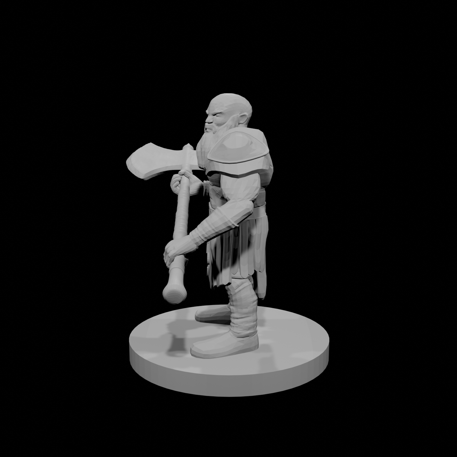 Barbare naine avec une grande hache