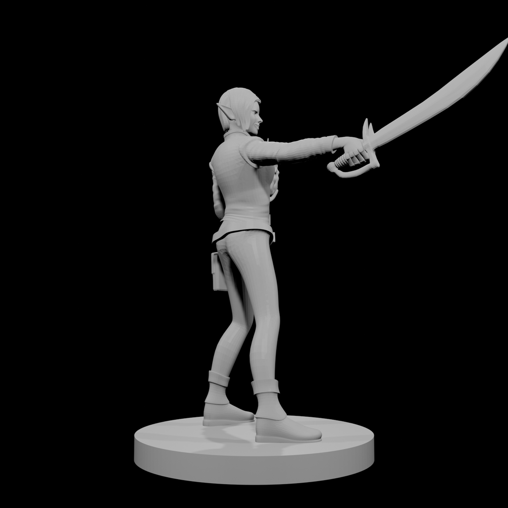 Elfe femme sorcière hexblade