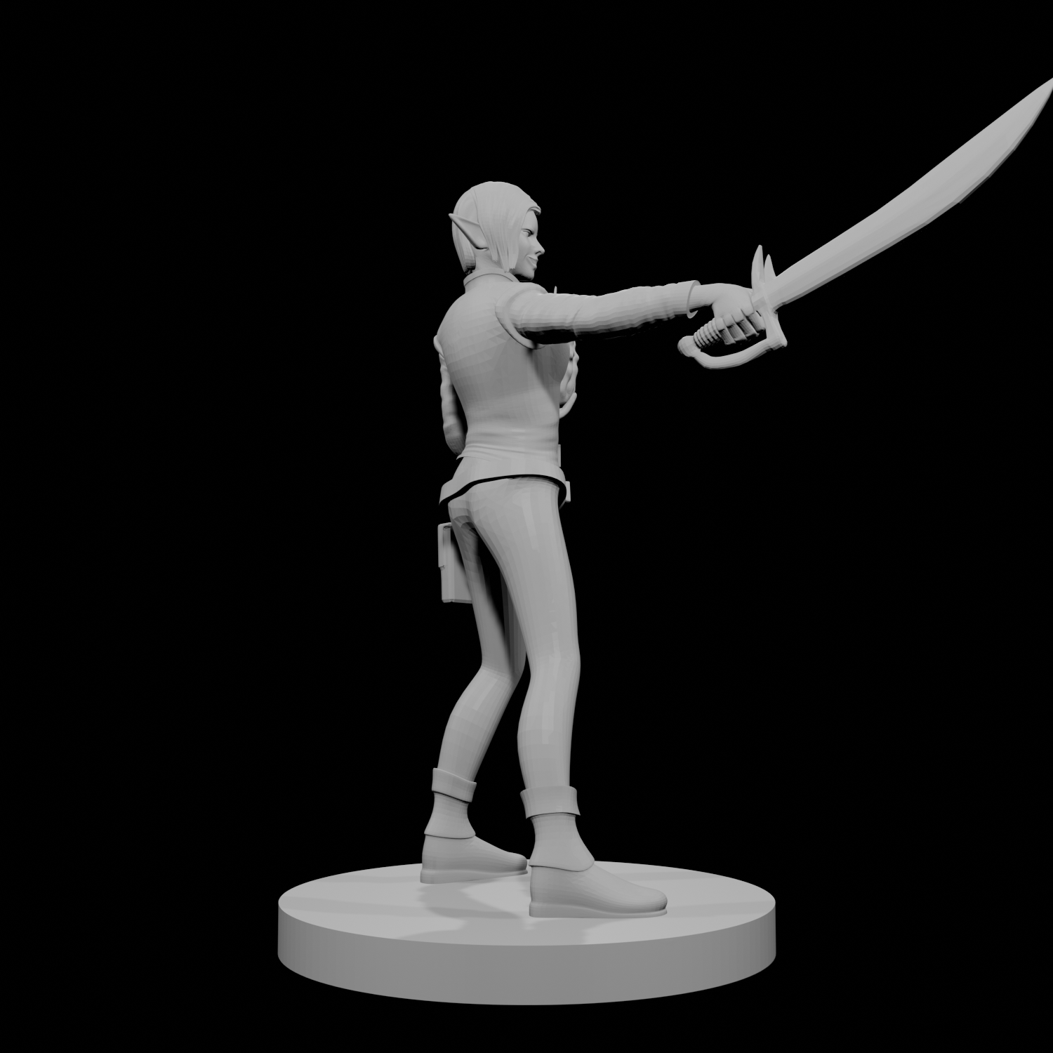 Elfe femme sorcière hexblade