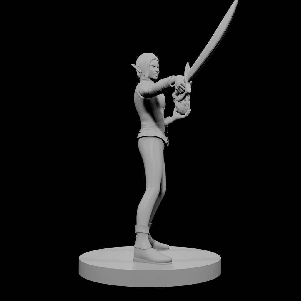 Elfe femme sorcière hexblade