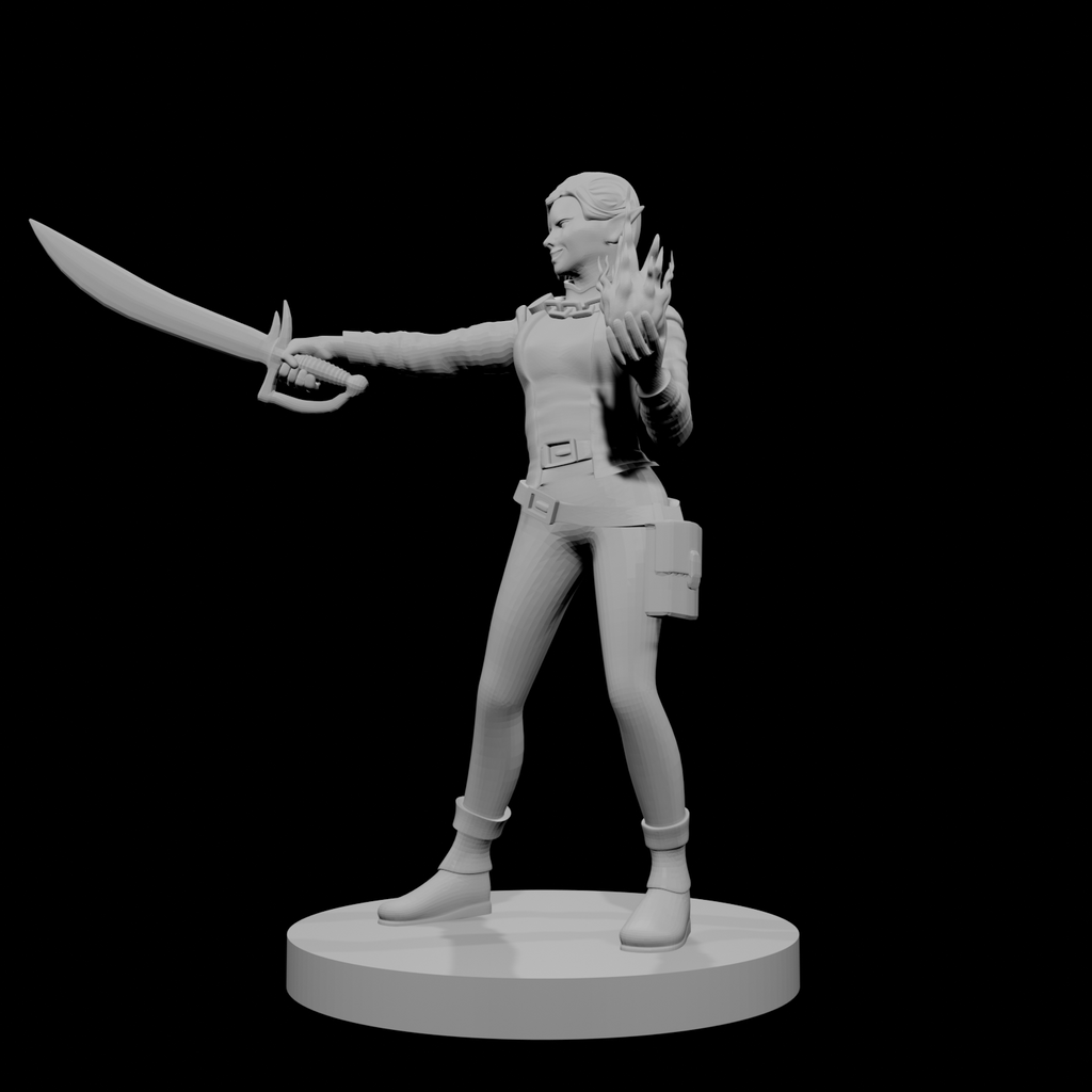 Elfe femme sorcière hexblade