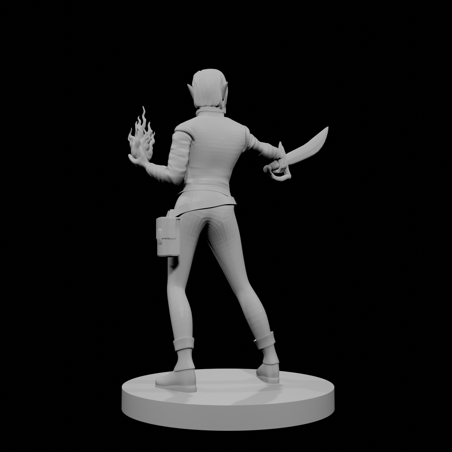 Elfe femme sorcière hexblade