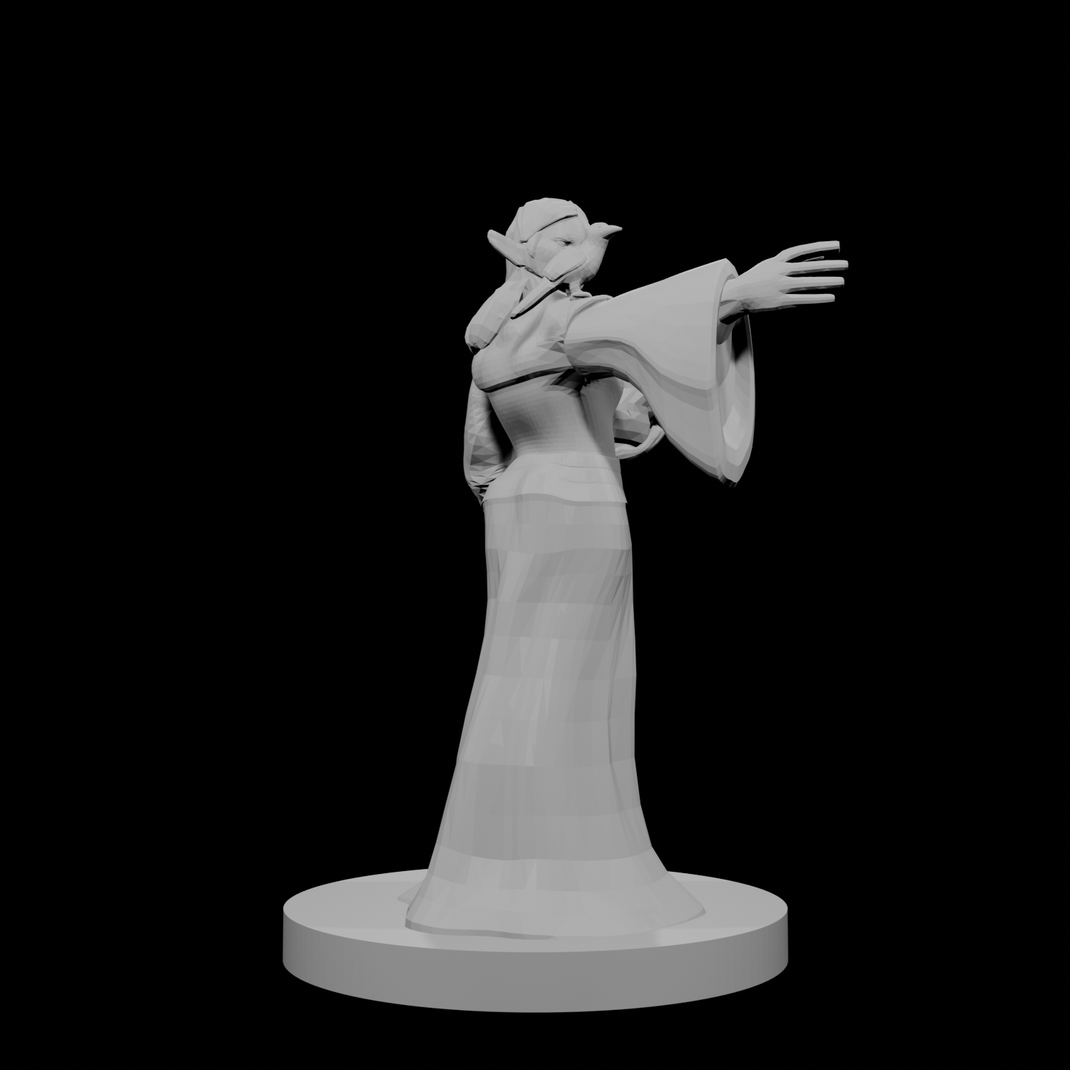 Sorcière Elfe avec Corbeau