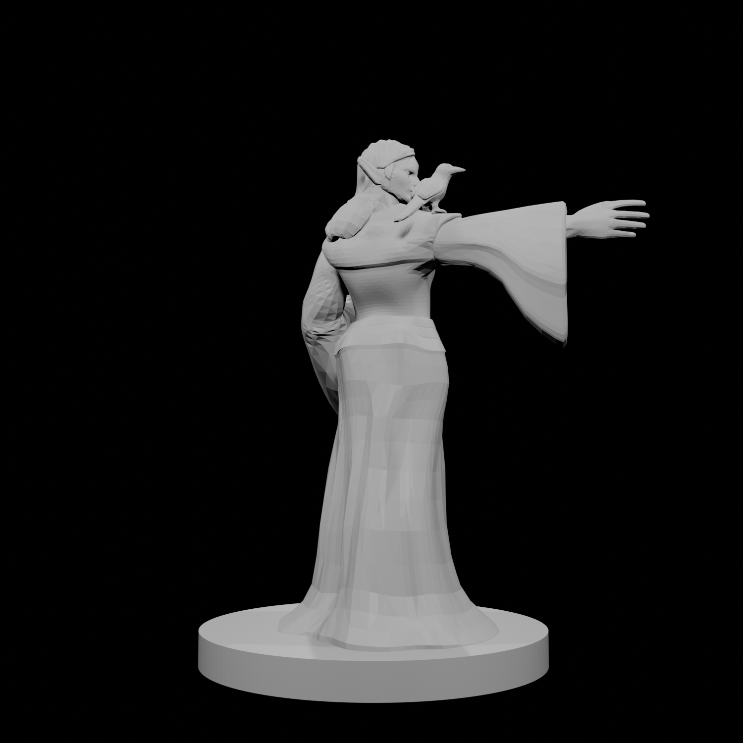 Elfe Sorcière avec Corbeau 2