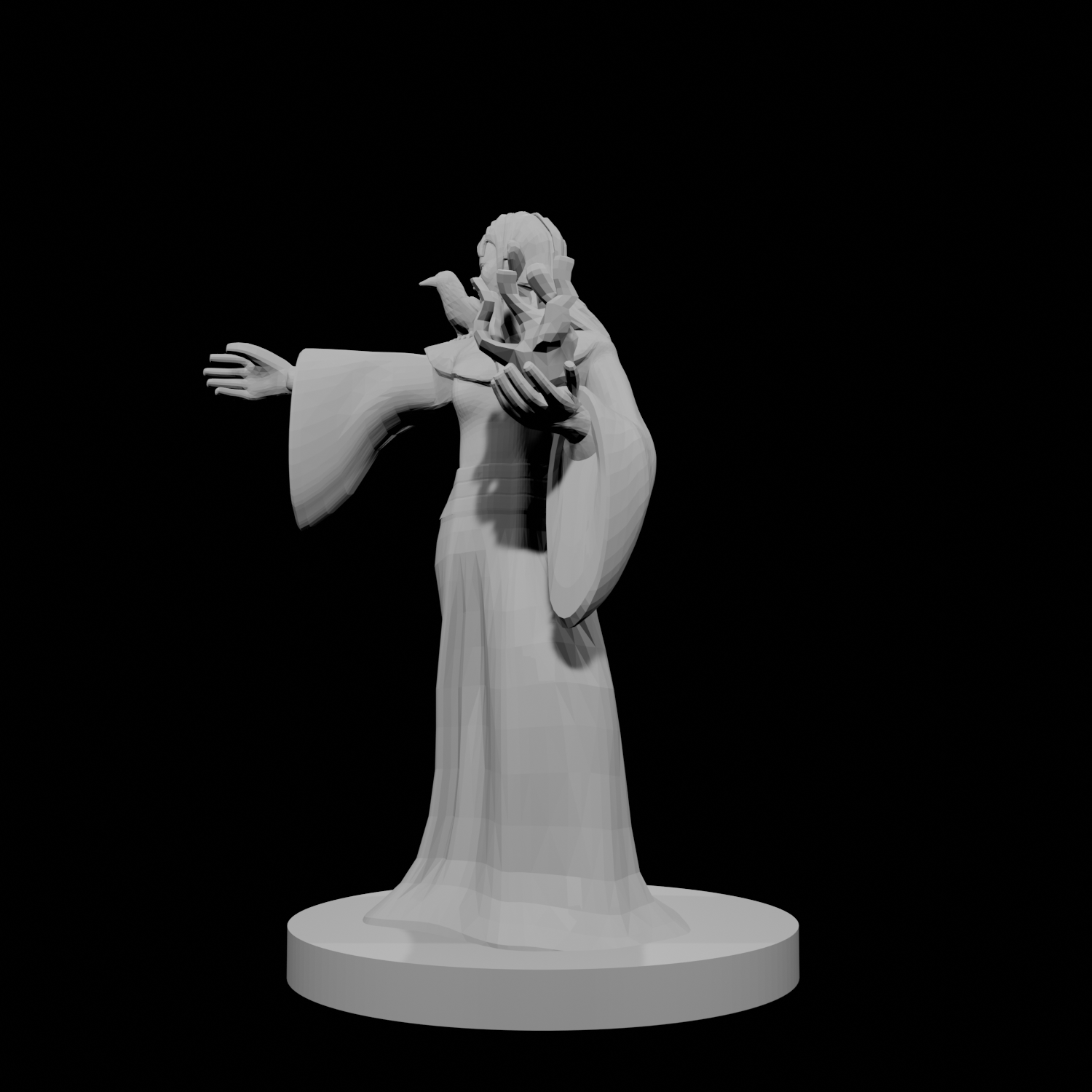 Elfe Sorcière avec Corbeau 2