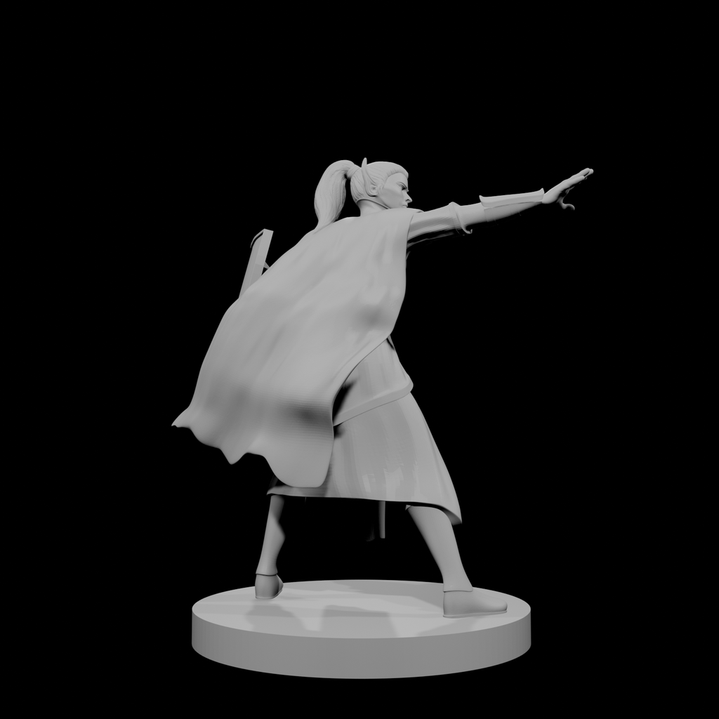 Magicienne Elfe avec Bouclier