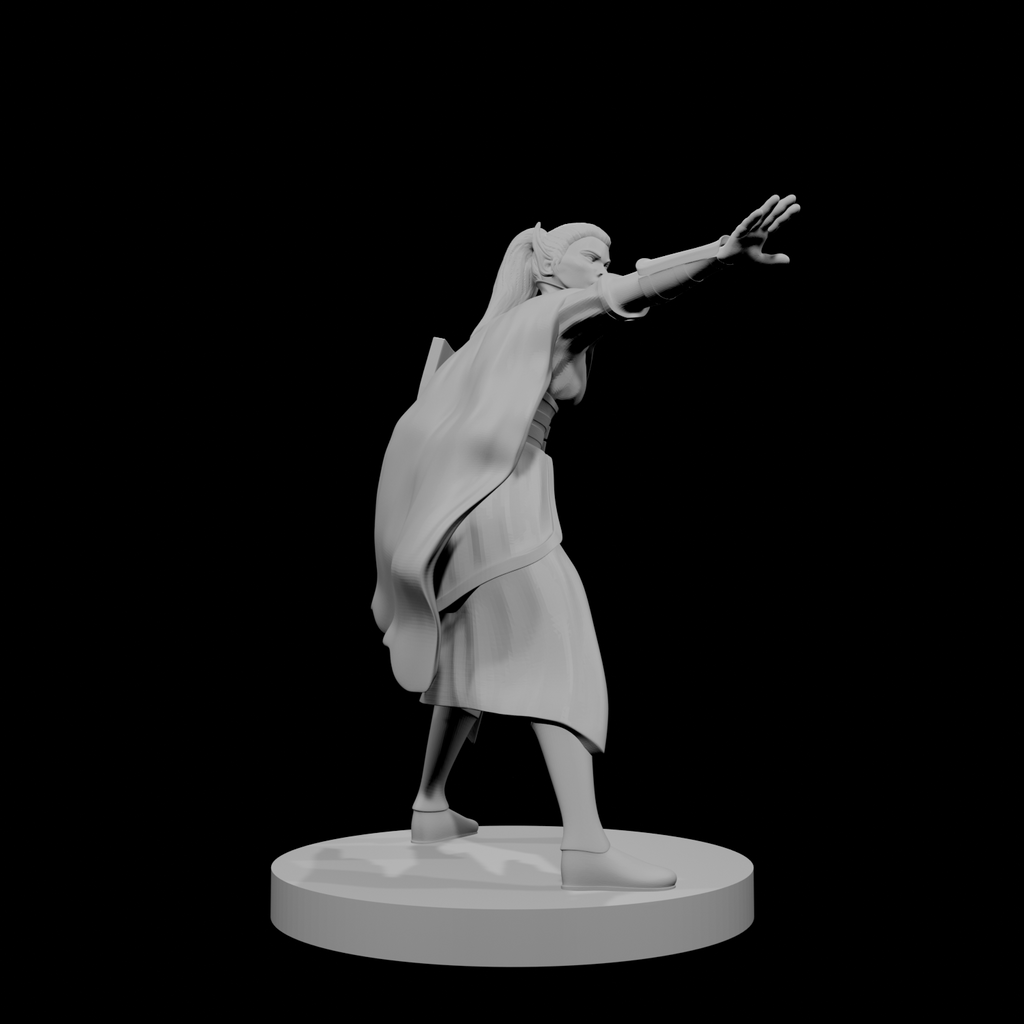 Magicienne Elfe avec Bouclier
