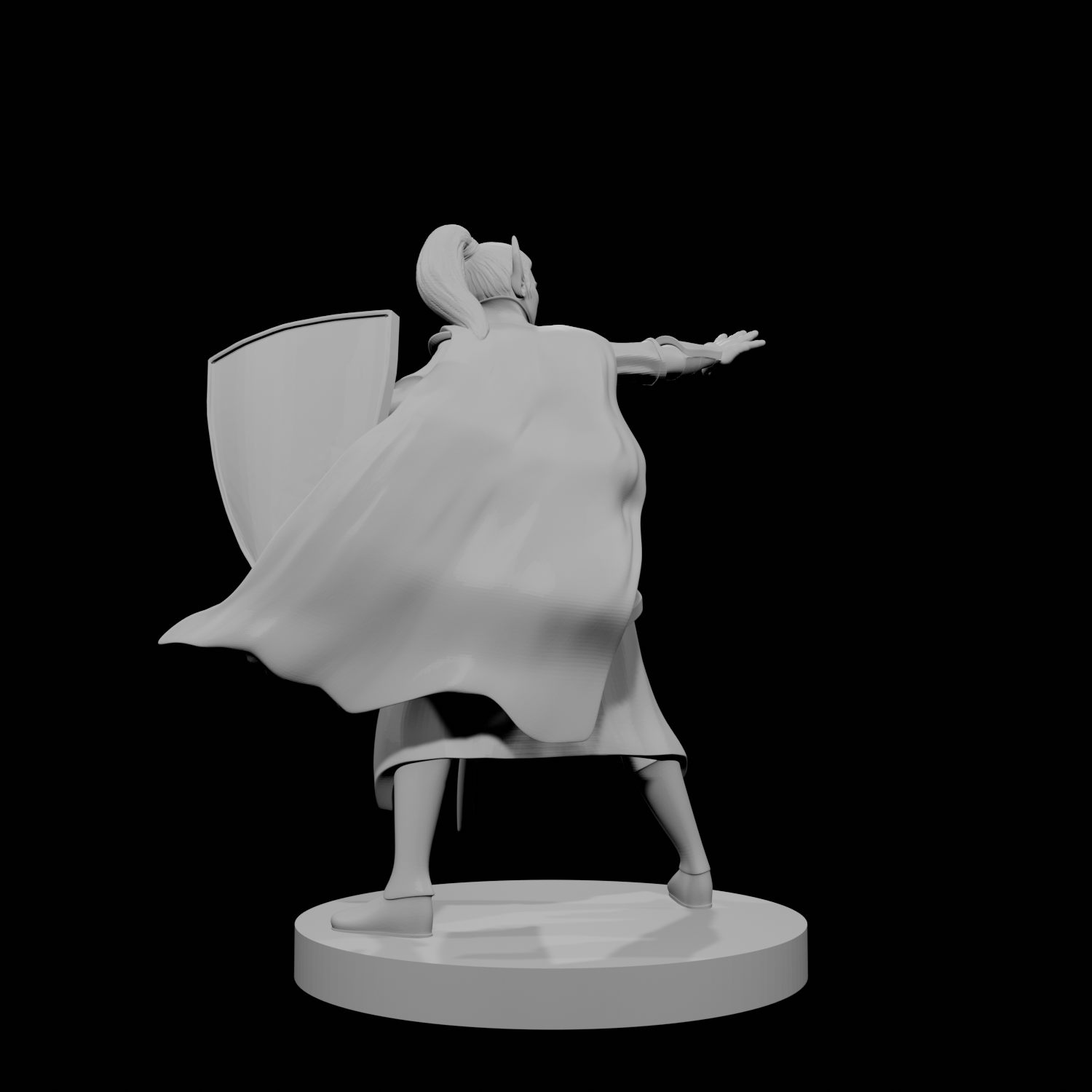 Magicienne Elfe avec Bouclier