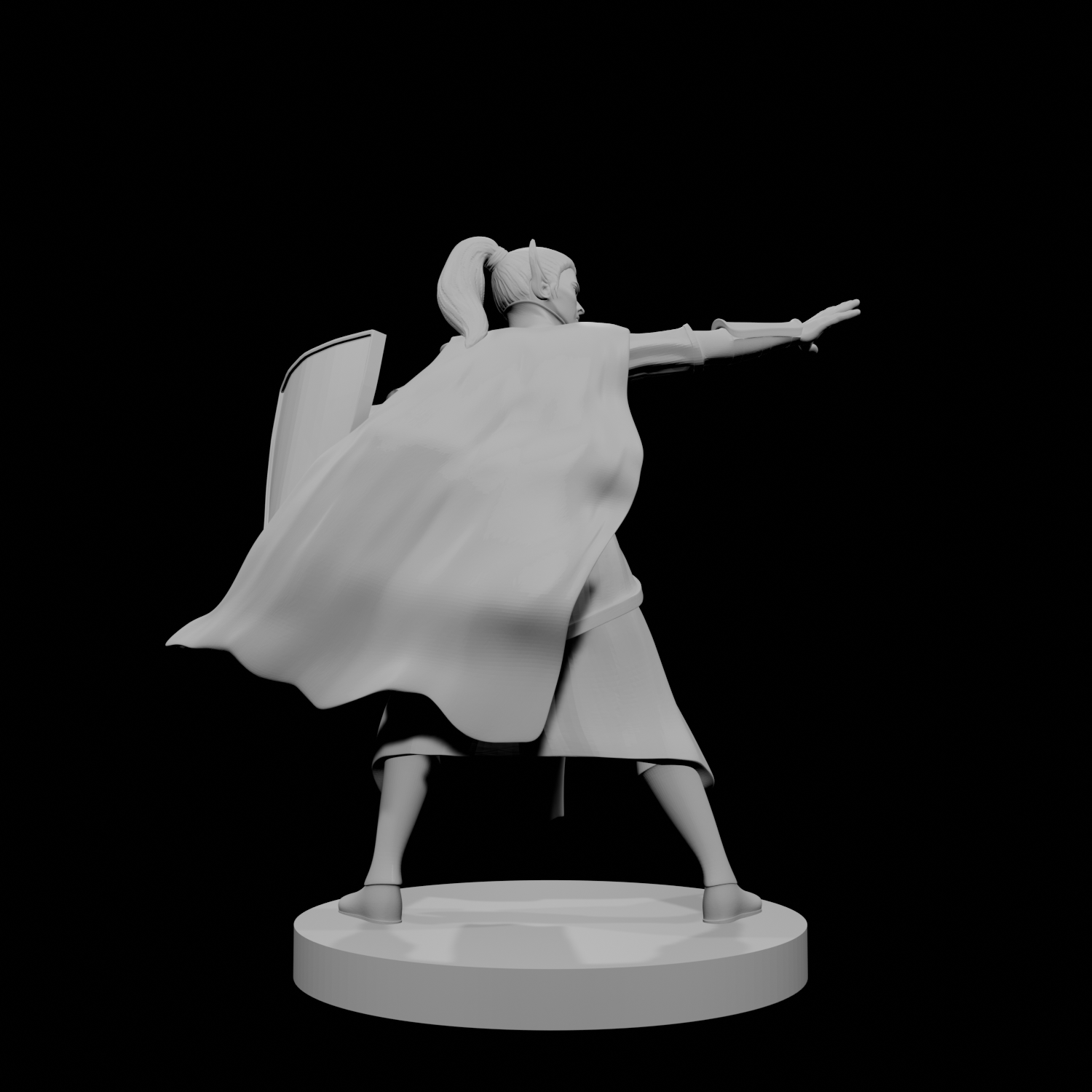 Magicienne Elfe avec Bouclier