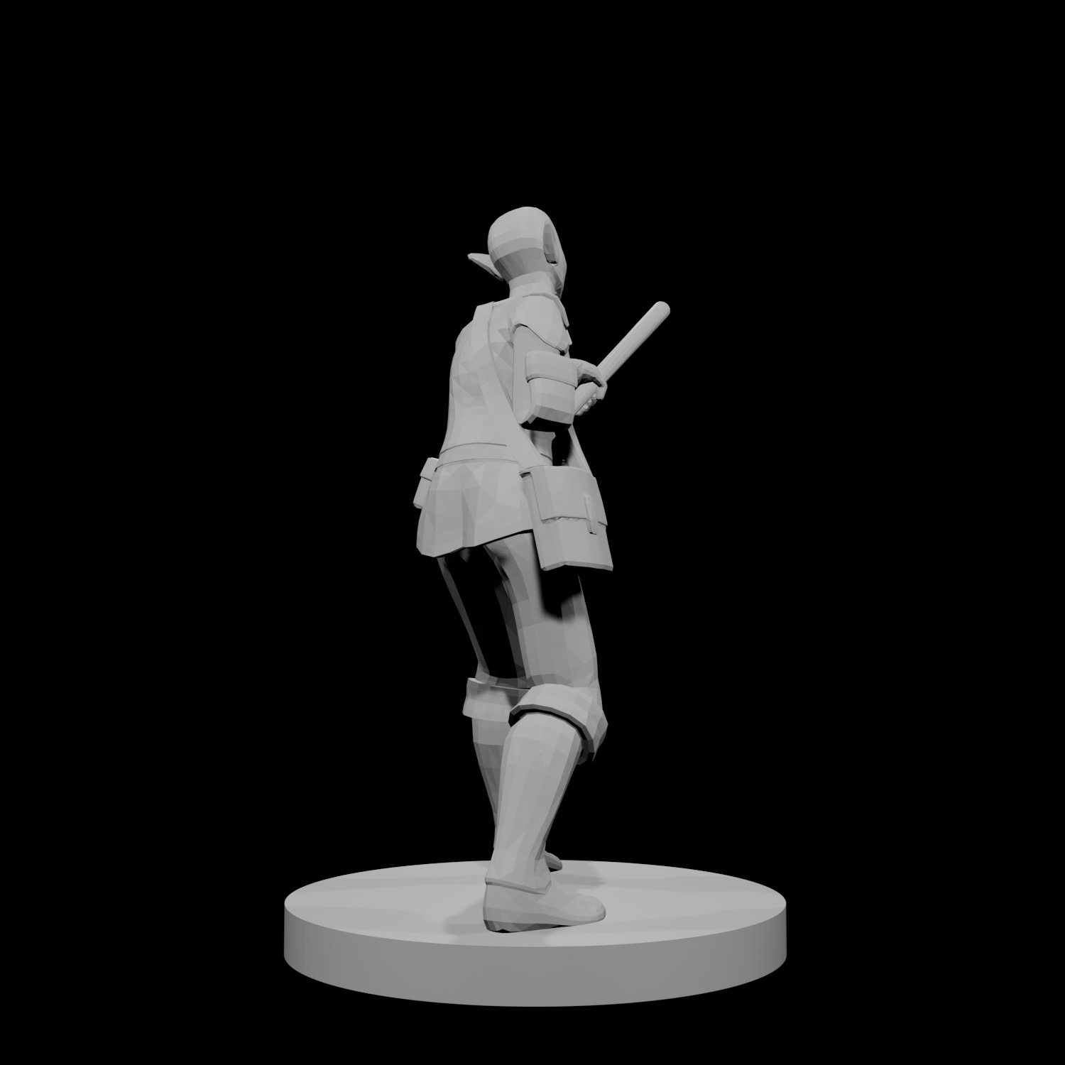 Elfe Femme Magicienne Chauve Un Bras