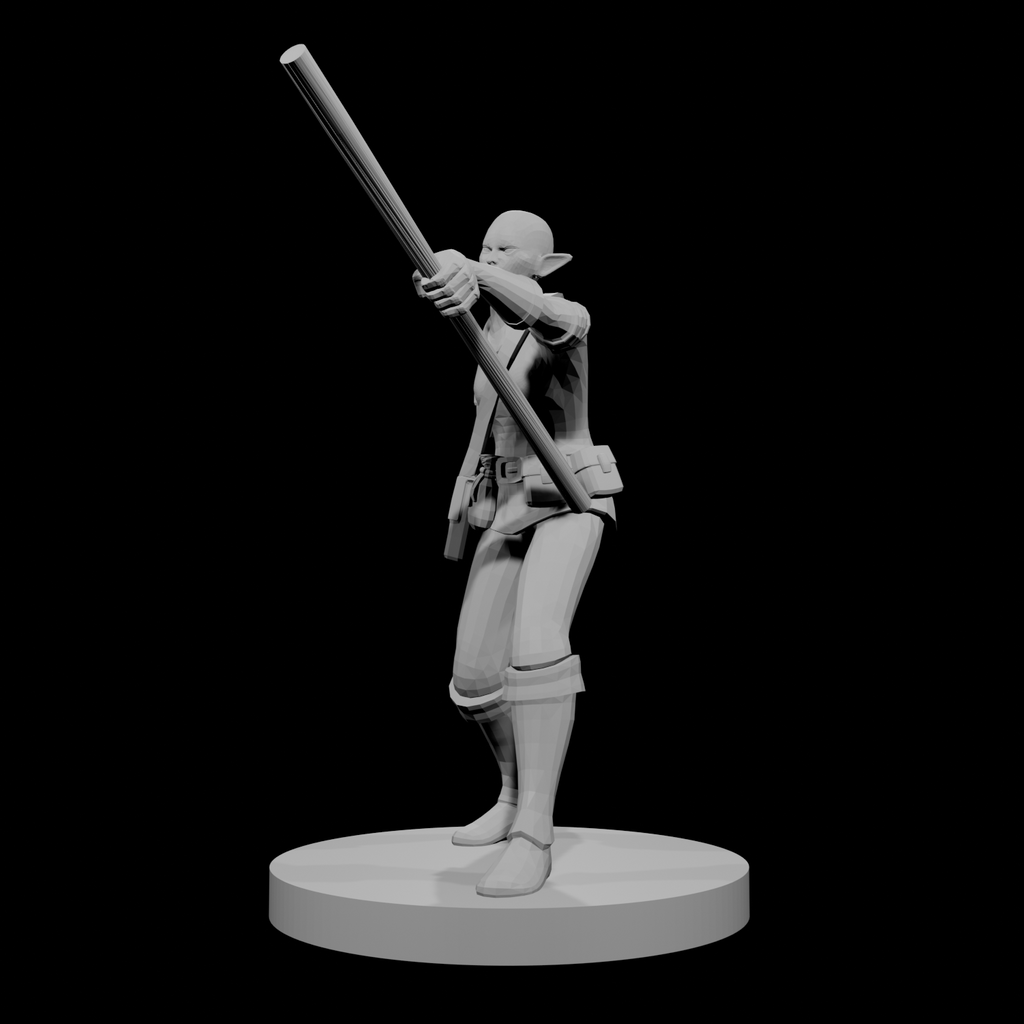 Elfe Femme Magicienne Chauve Un Bras