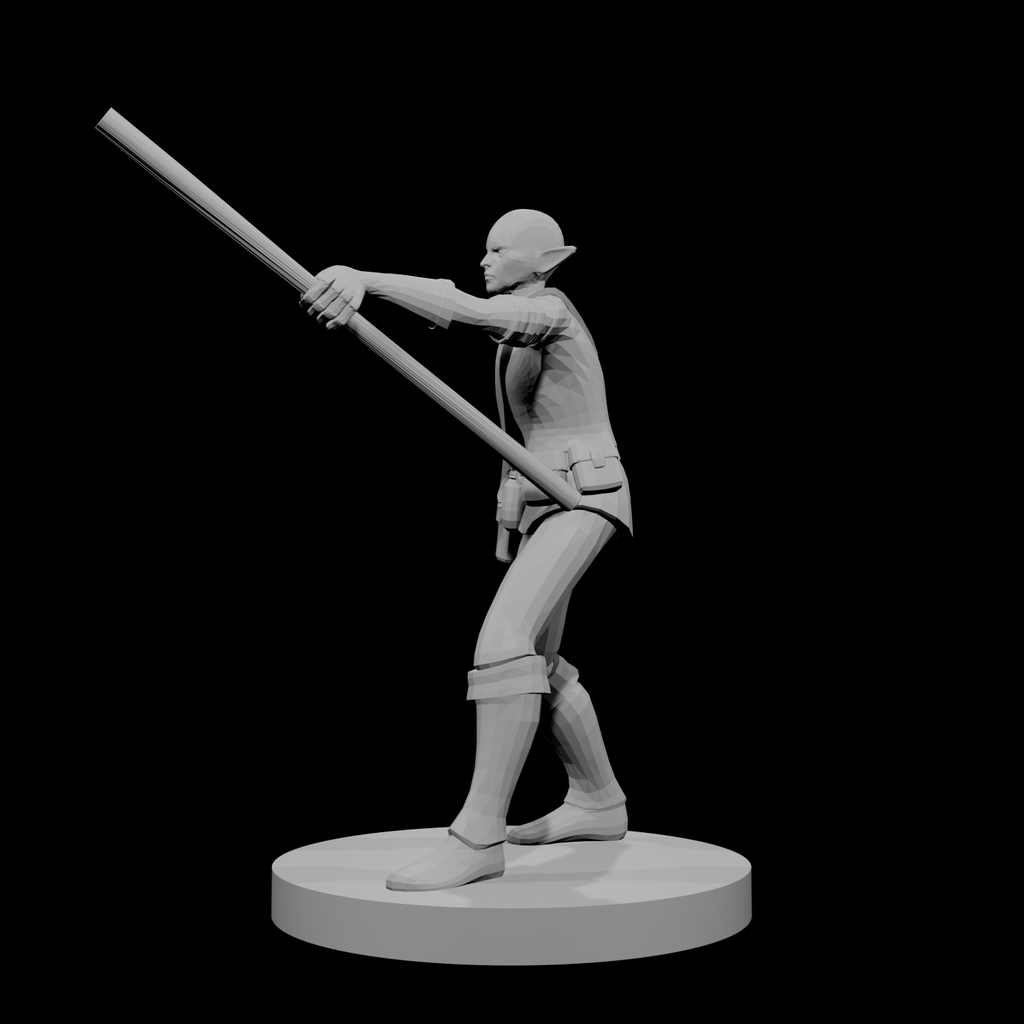 Elfe Femme Magicienne Chauve Un Bras