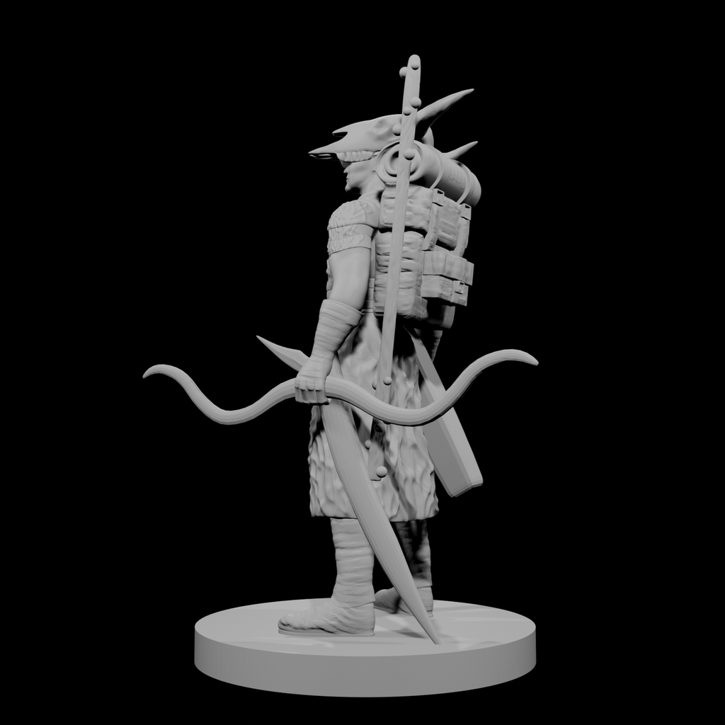 Druide elfe mâle avec casque à tête de mort