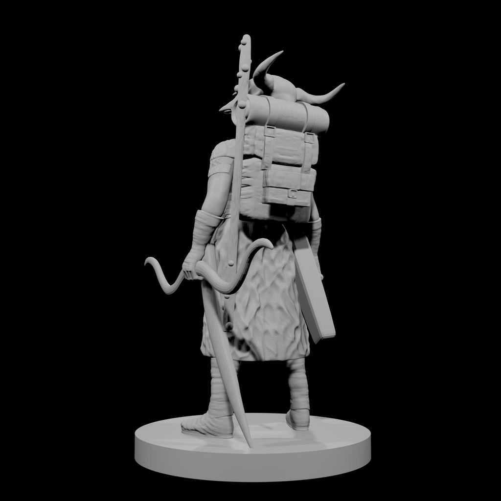 Druide elfe mâle avec casque à tête de mort