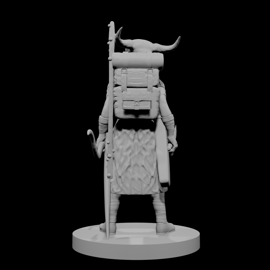 Druide elfe mâle avec casque à tête de mort
