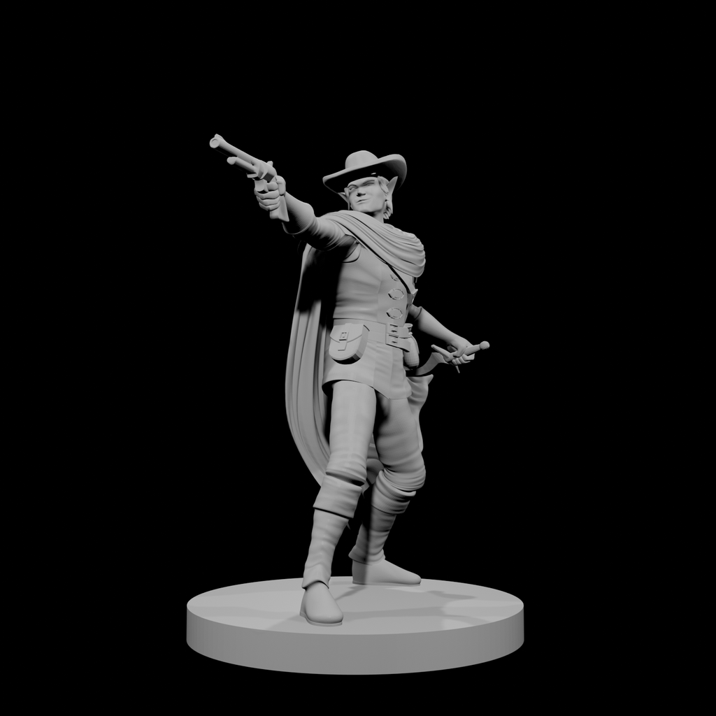 Elfe Mâle Franc-tireur Un Pistolet