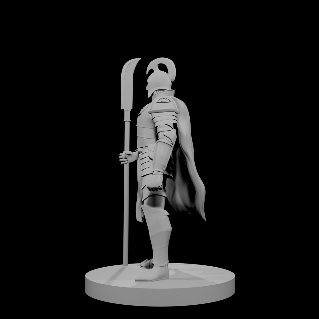 Elf Male Paladin 3 with Glaive