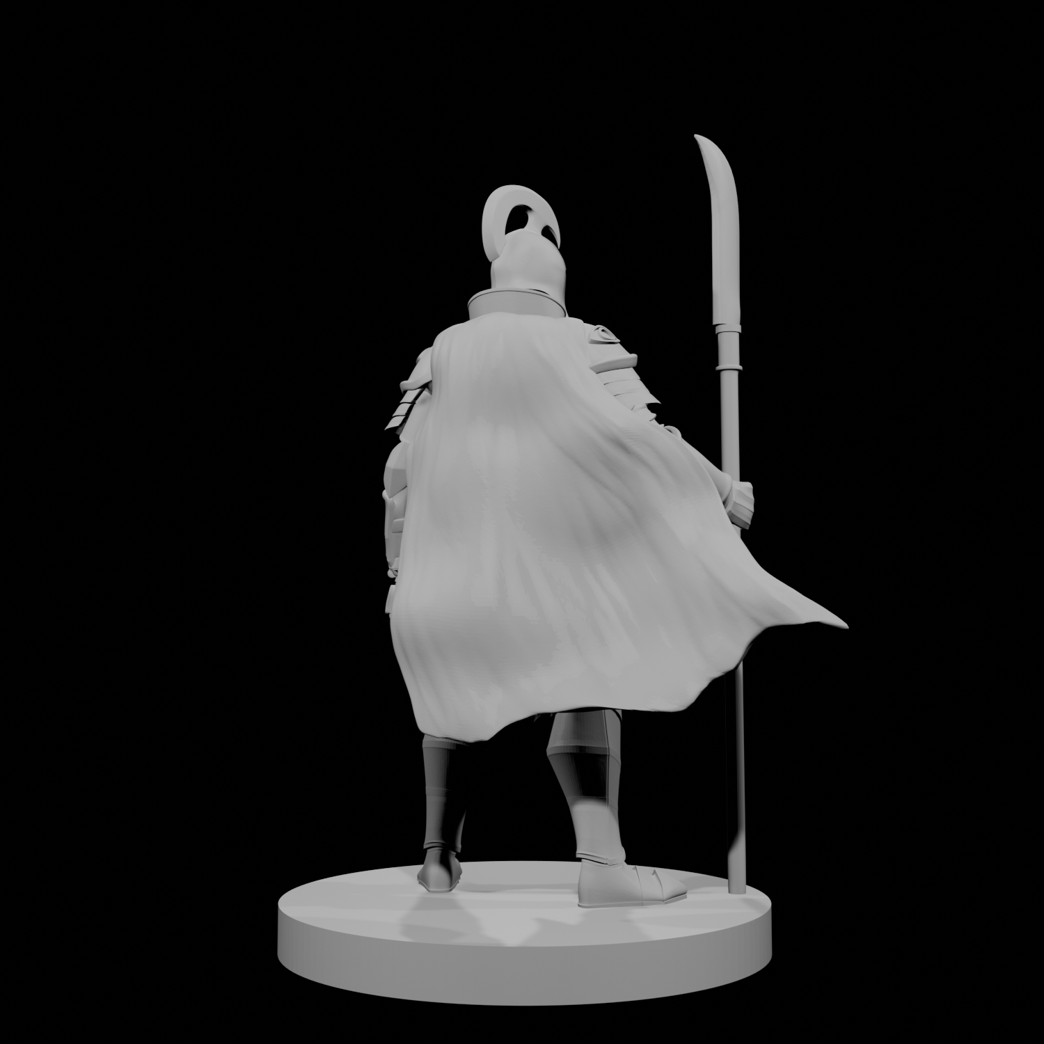 Elf Male Paladin 3 with Glaive