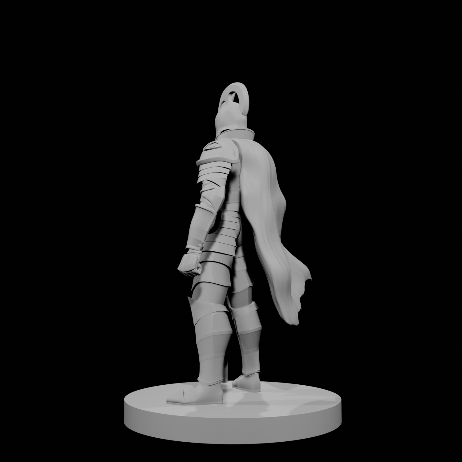 Elf Male Paladin 3 with Glaive