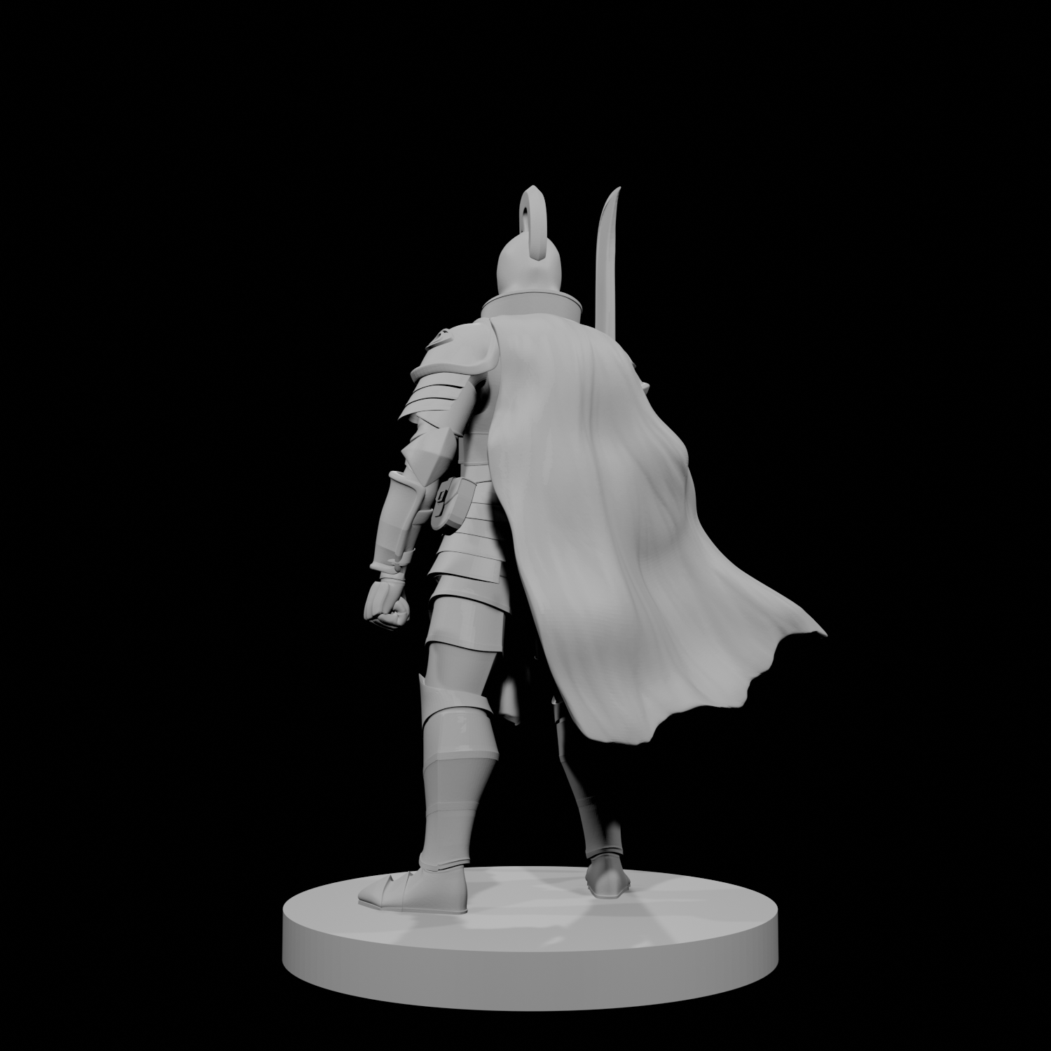 Elf Male Paladin 3 with Glaive
