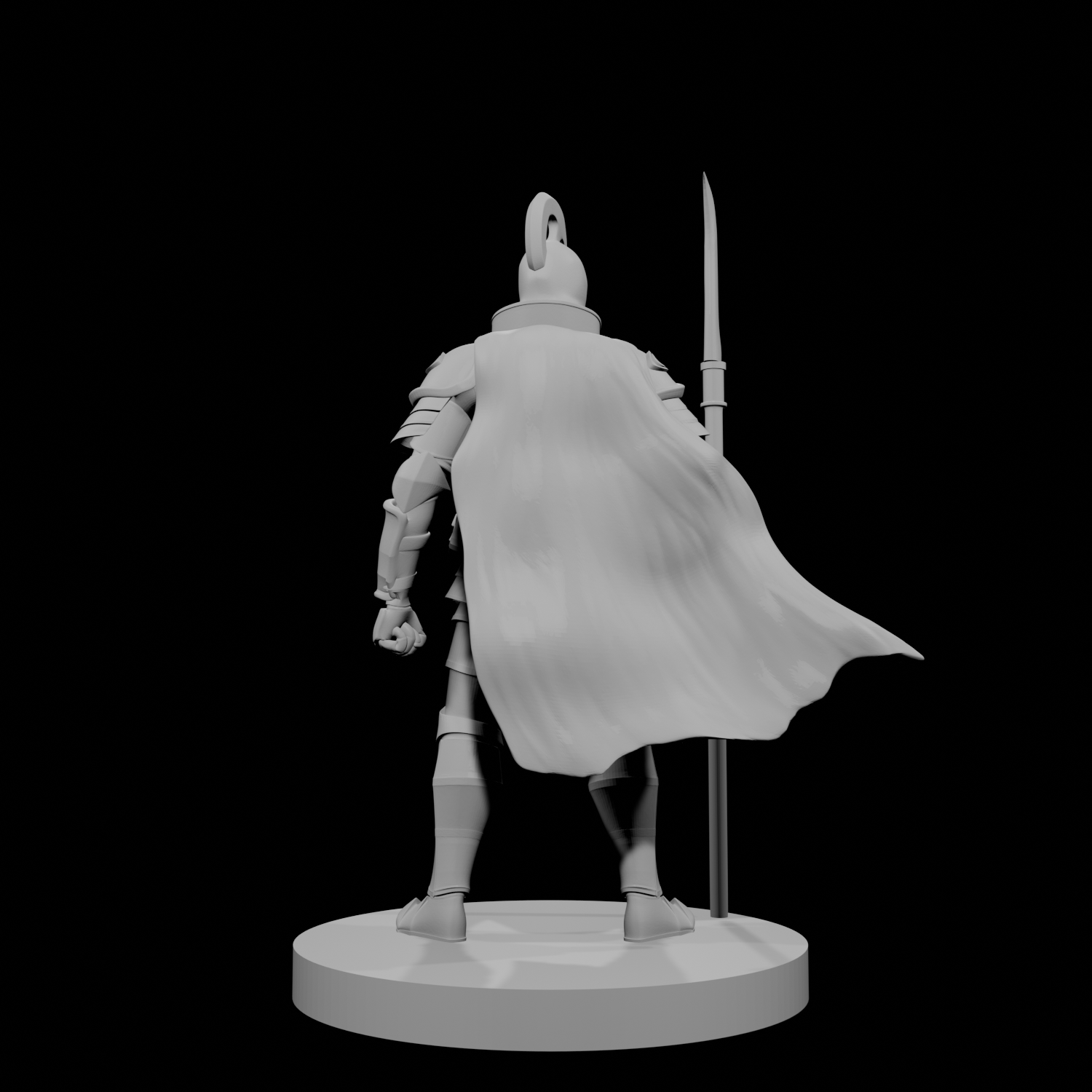Elf Male Paladin 3 with Glaive