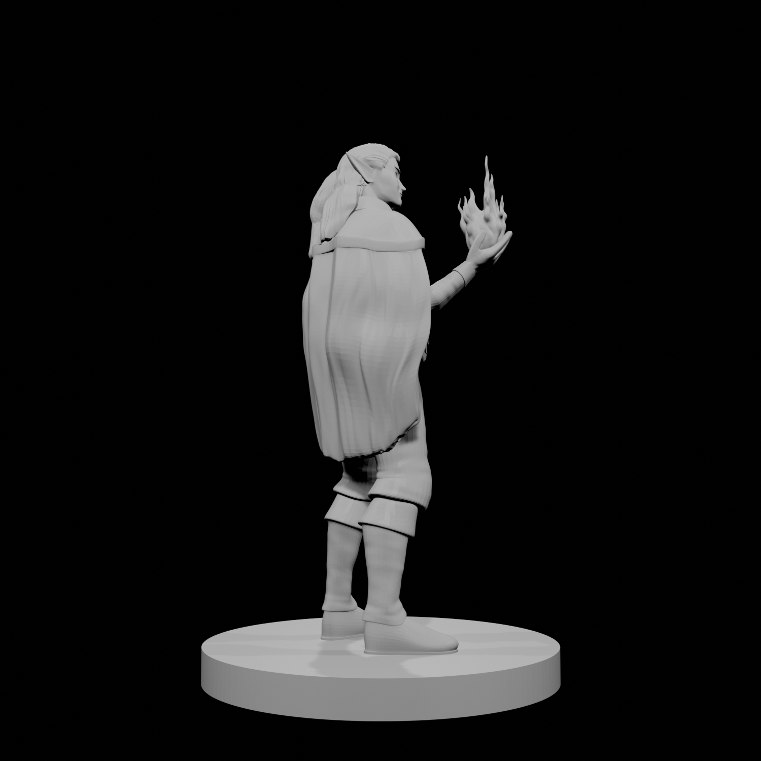 Elf Male Sorcerer with Hawk