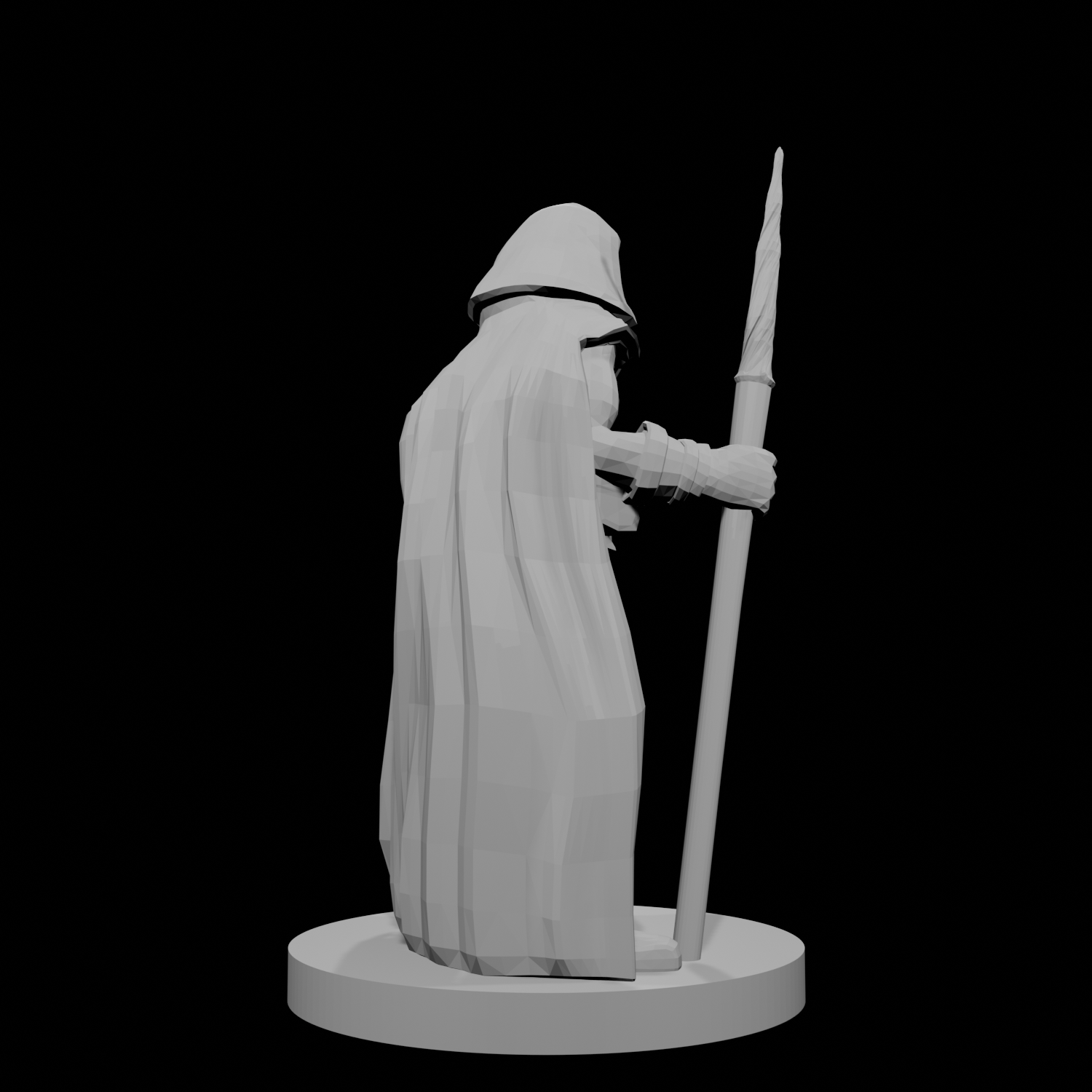 Elf Male Sorcerer with Unicorn Staff