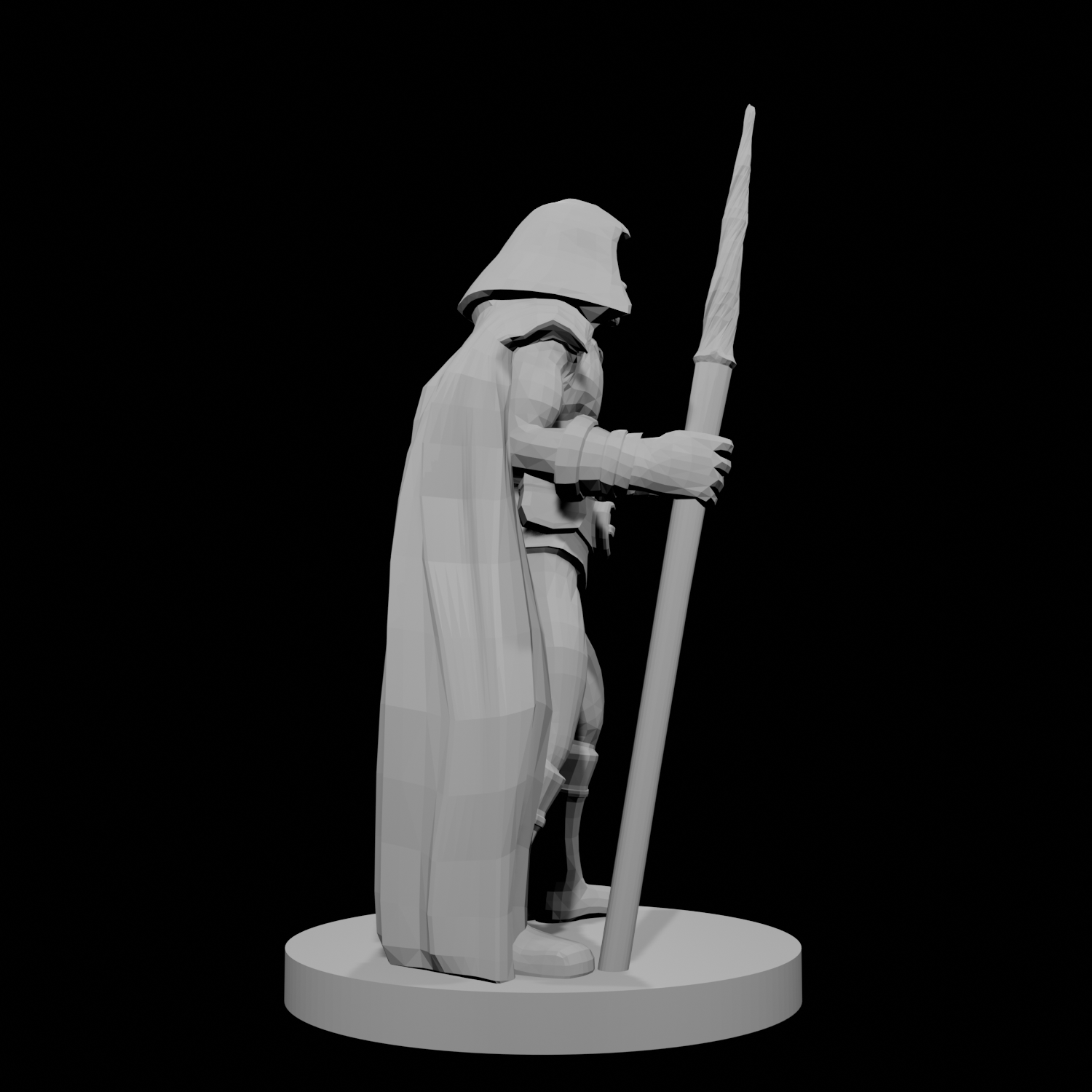 Elf Male Sorcerer with Unicorn Staff
