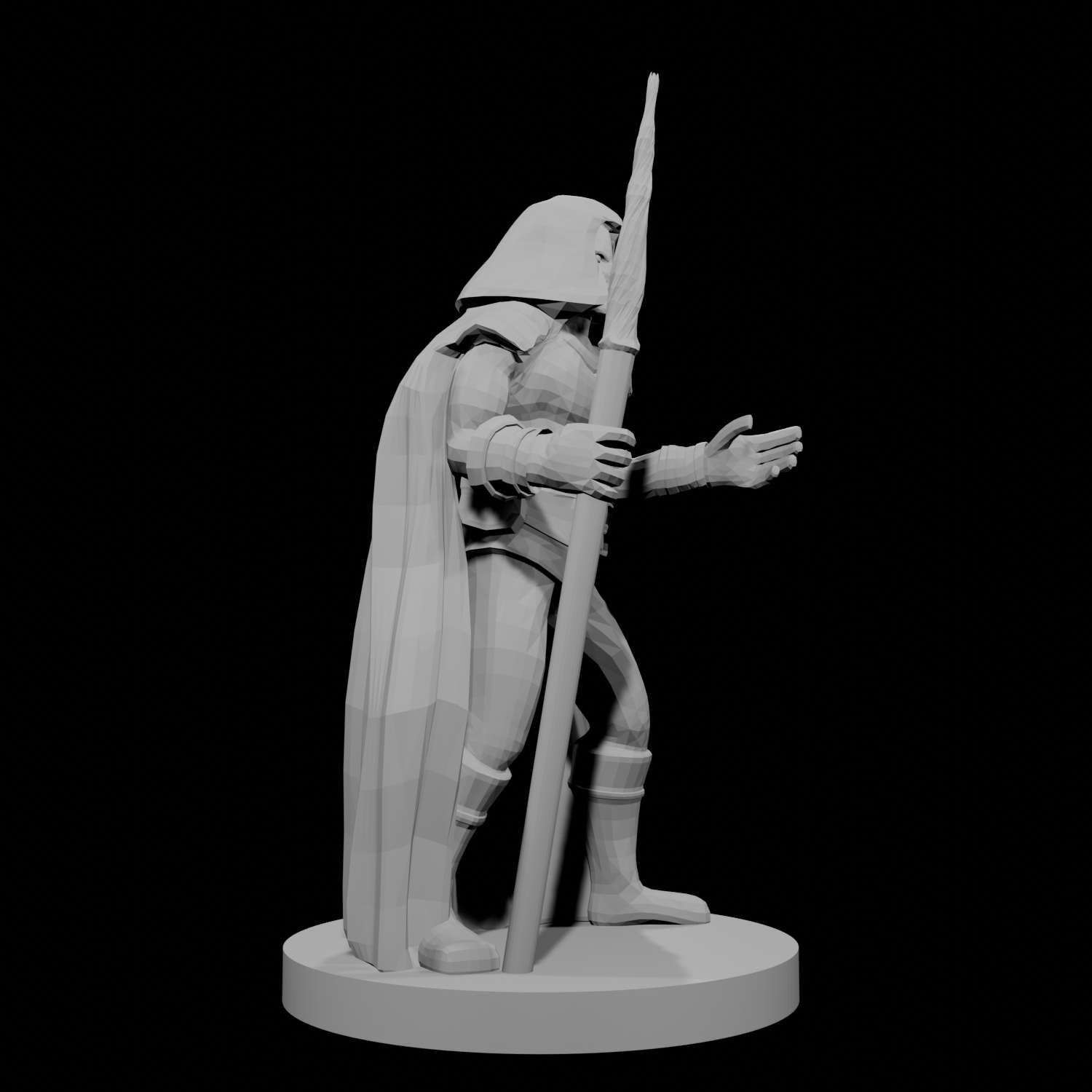 Elf Male Sorcerer with Unicorn Staff