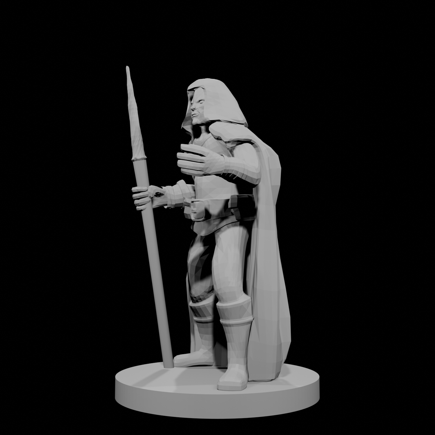 Elf Male Sorcerer with Unicorn Staff