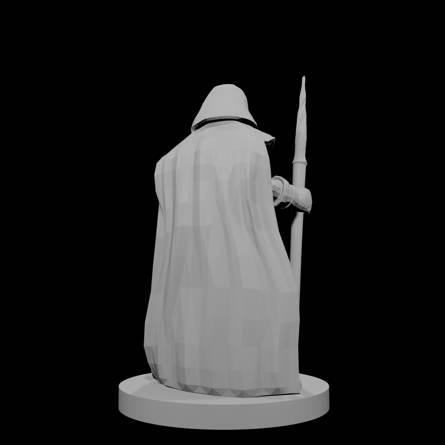 Elf Male Sorcerer with Unicorn Staff
