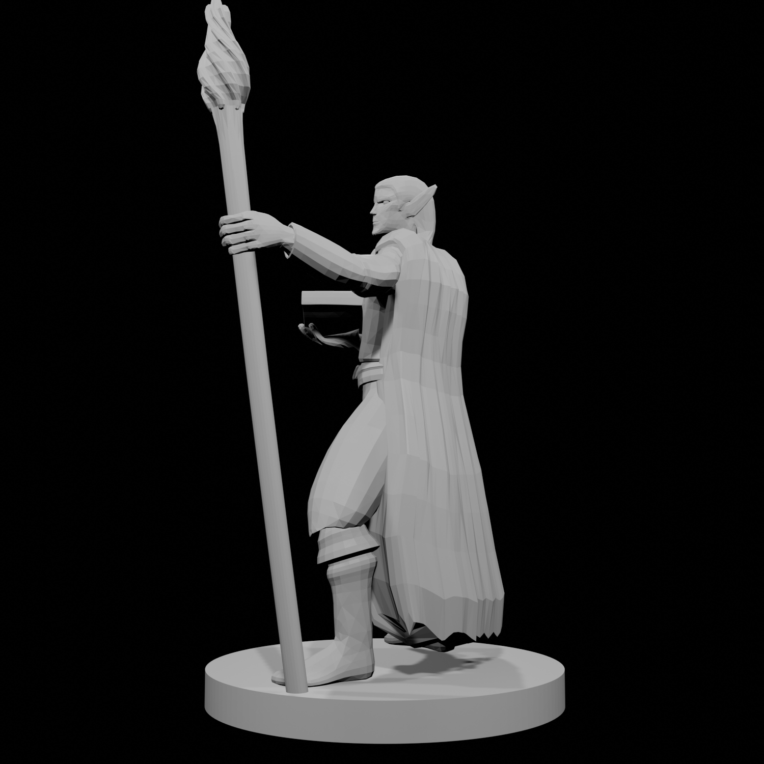 Elf Wizard Fireball