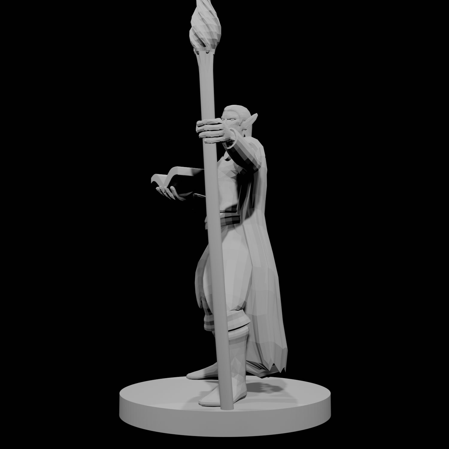 Elf Wizard Fireball
