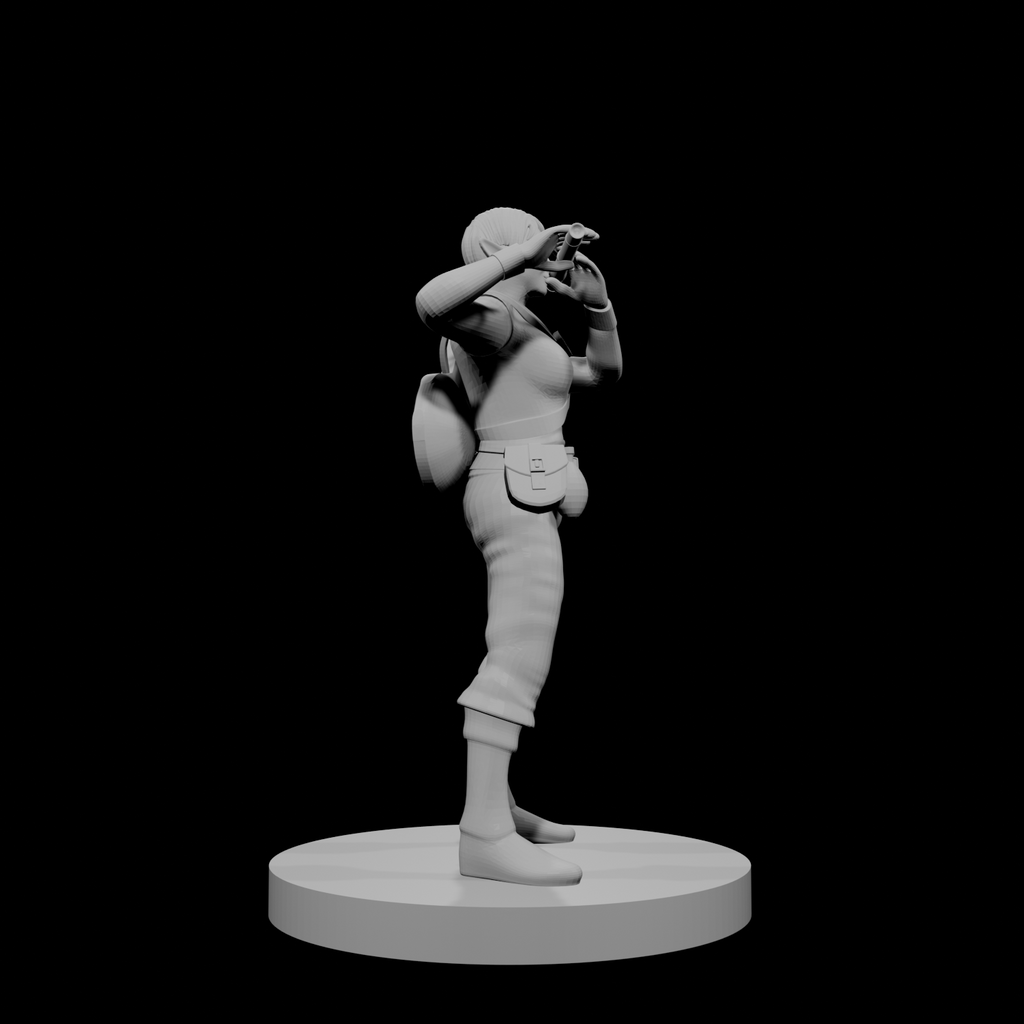 Elven Female Bard with Flute