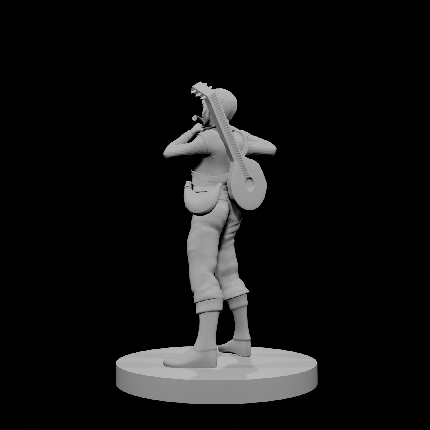 Elven Female Bard with Flute