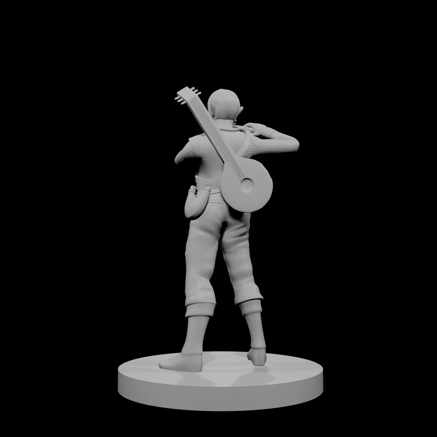 Elven Female Bard with Flute