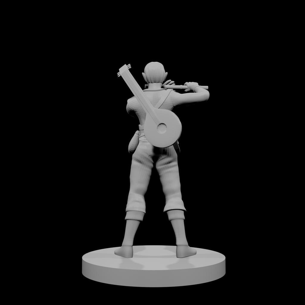 Elven Female Bard with Flute