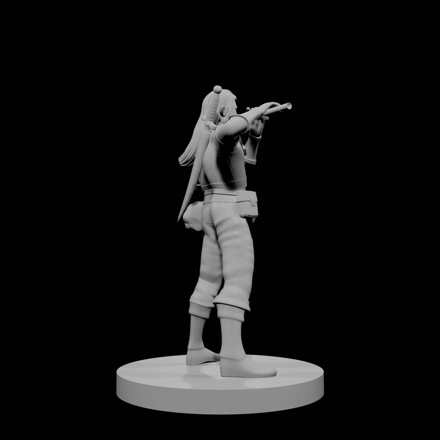 Elven Male Bard with Flute