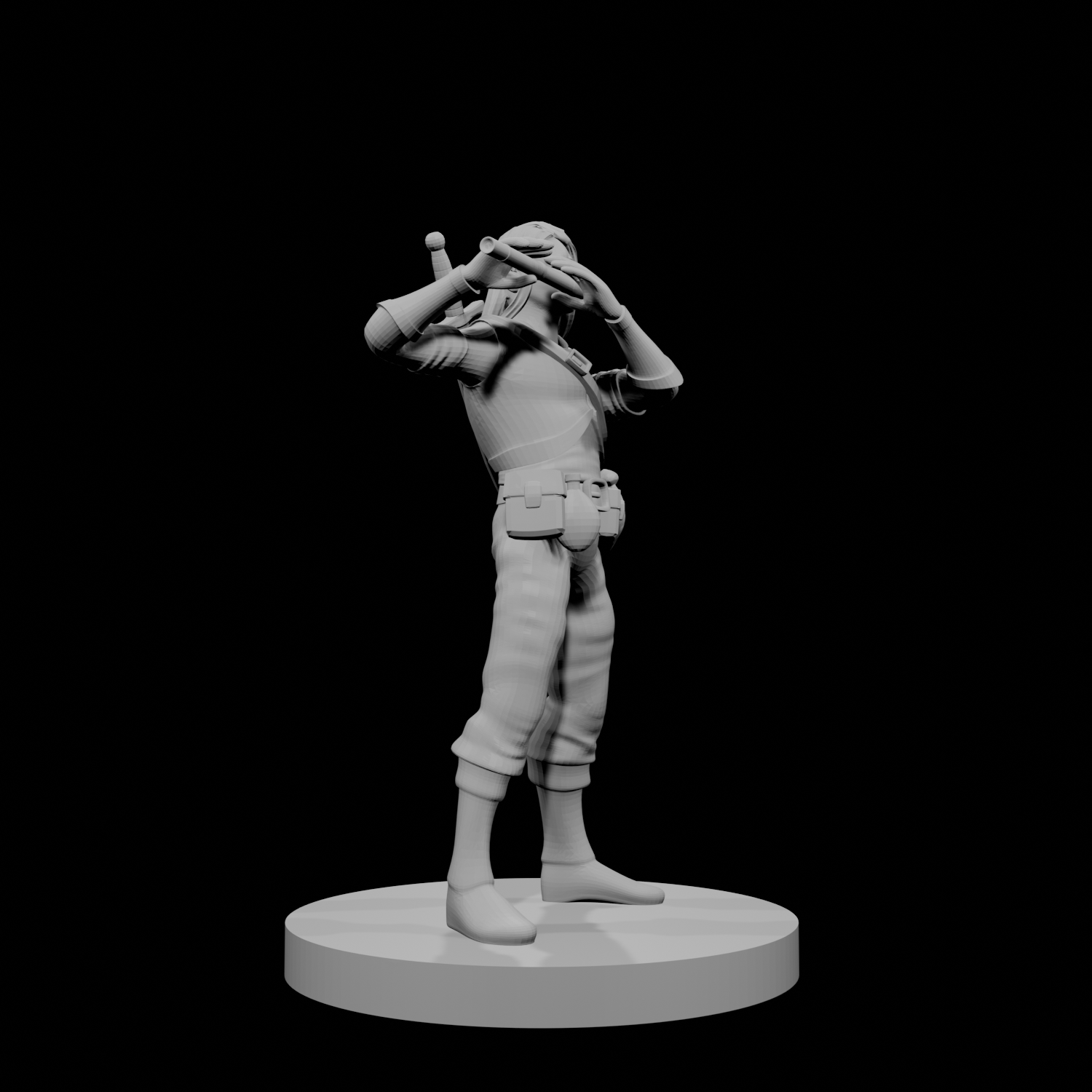 Elven Male Bard with Flute