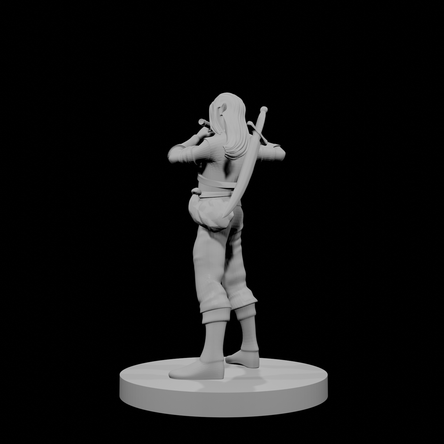 Elven Male Bard with Flute