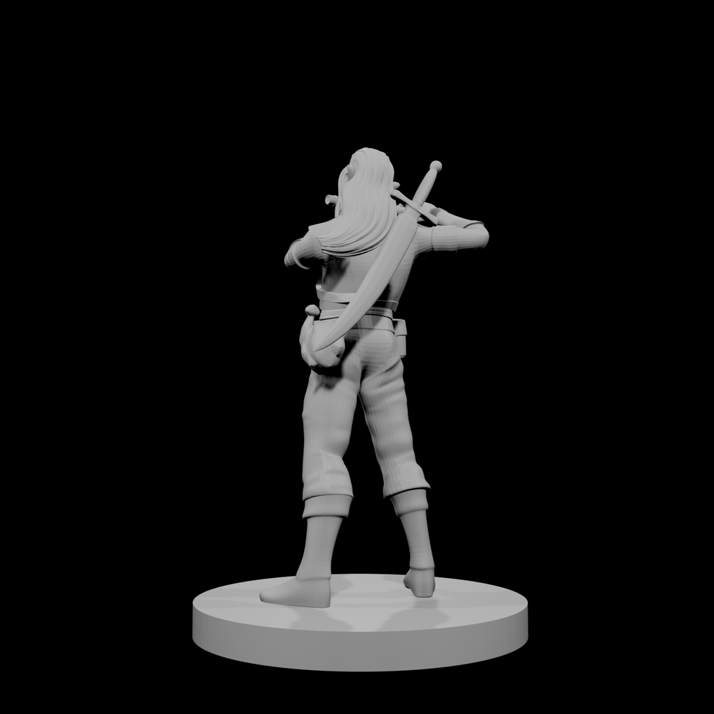 Elven Male Bard with Flute