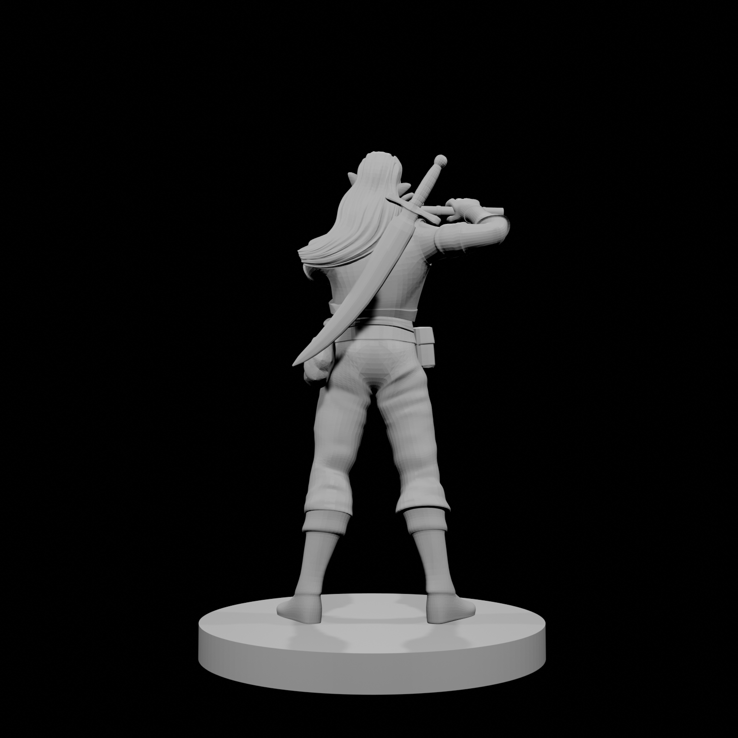 Elven Male Bard with Flute
