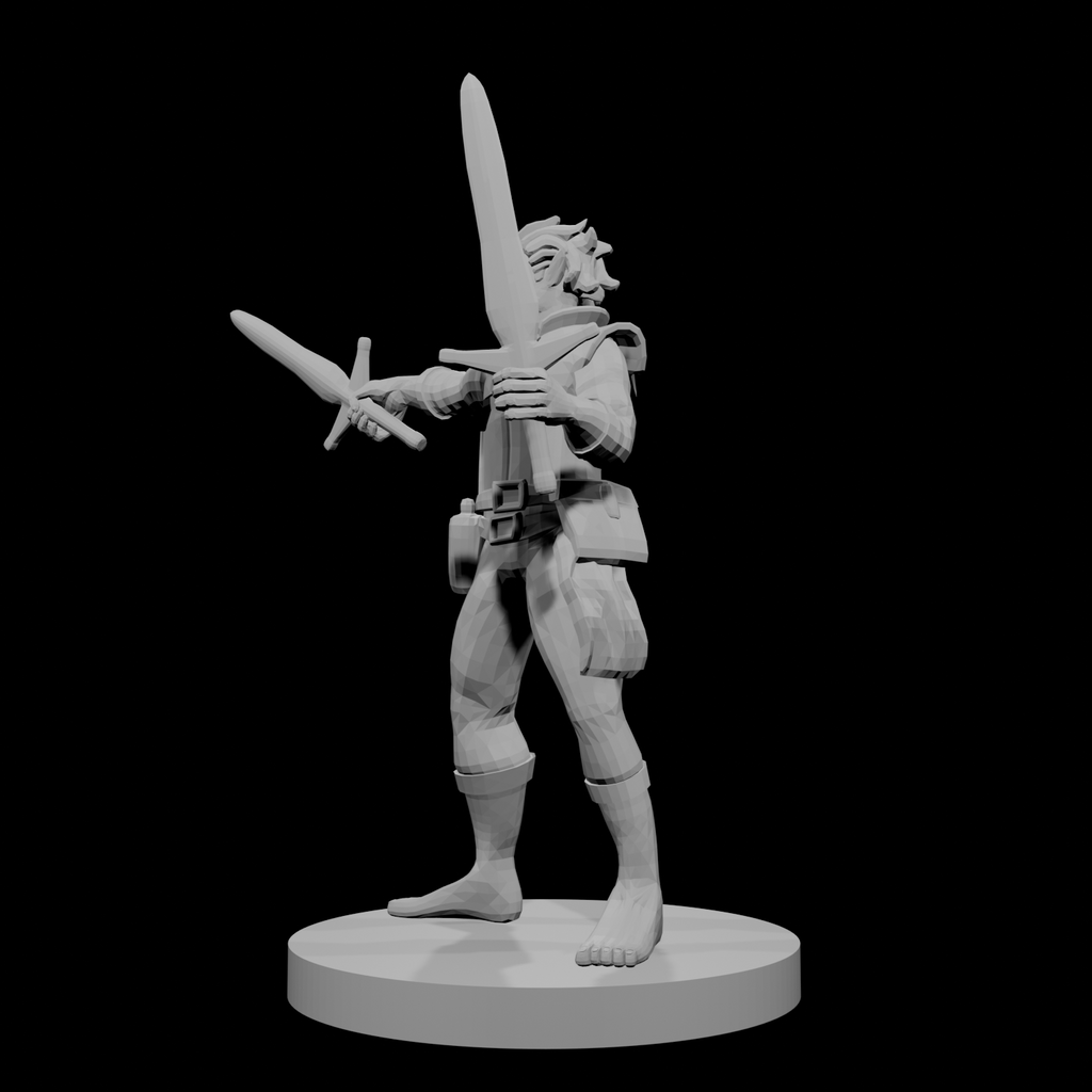 Elven Two Weapon fighter no shoes