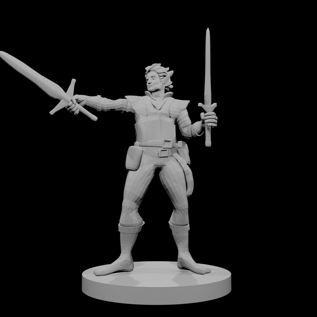 Elven Two Weapon fighter no shoes