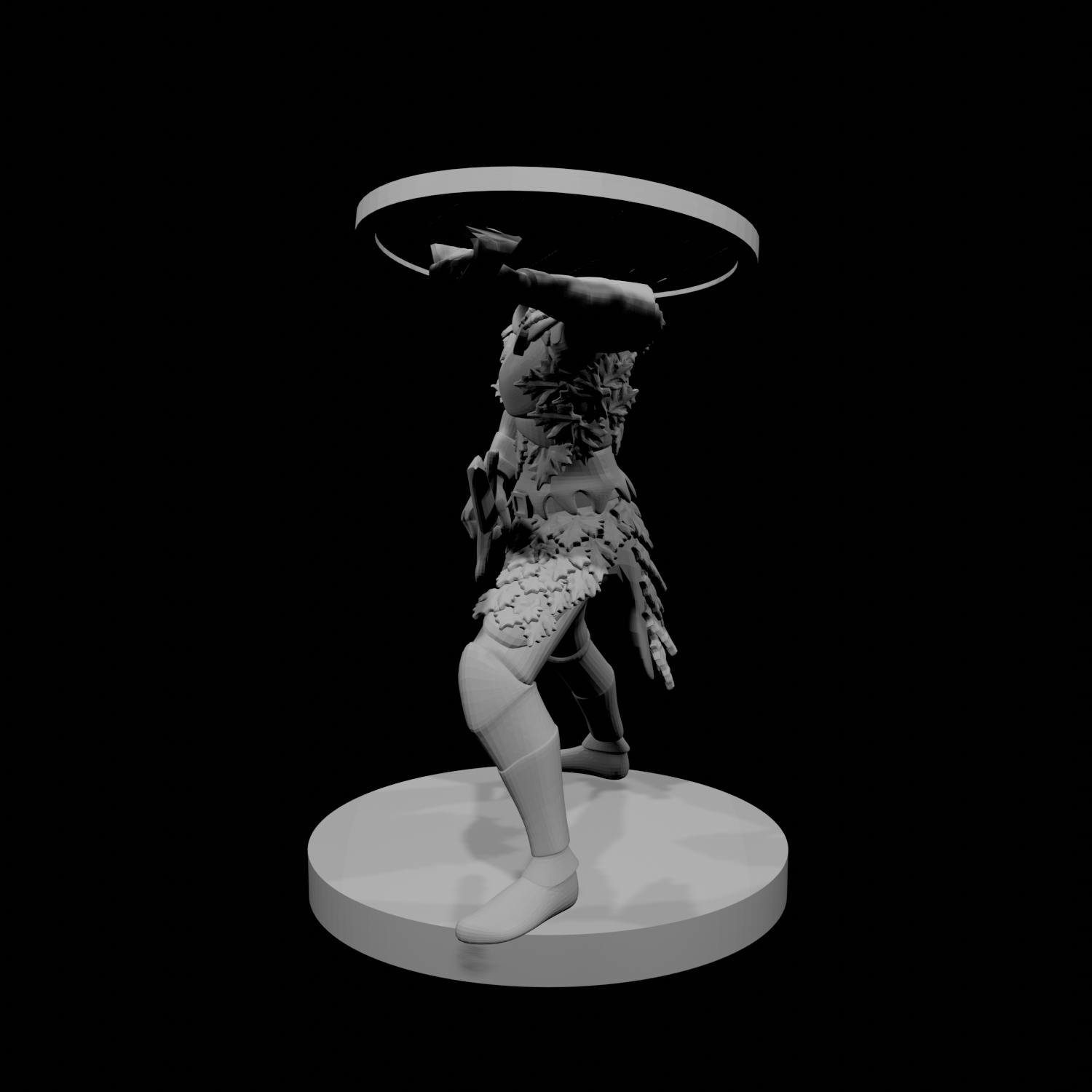 Female Eladrin Fighter Shield Bash