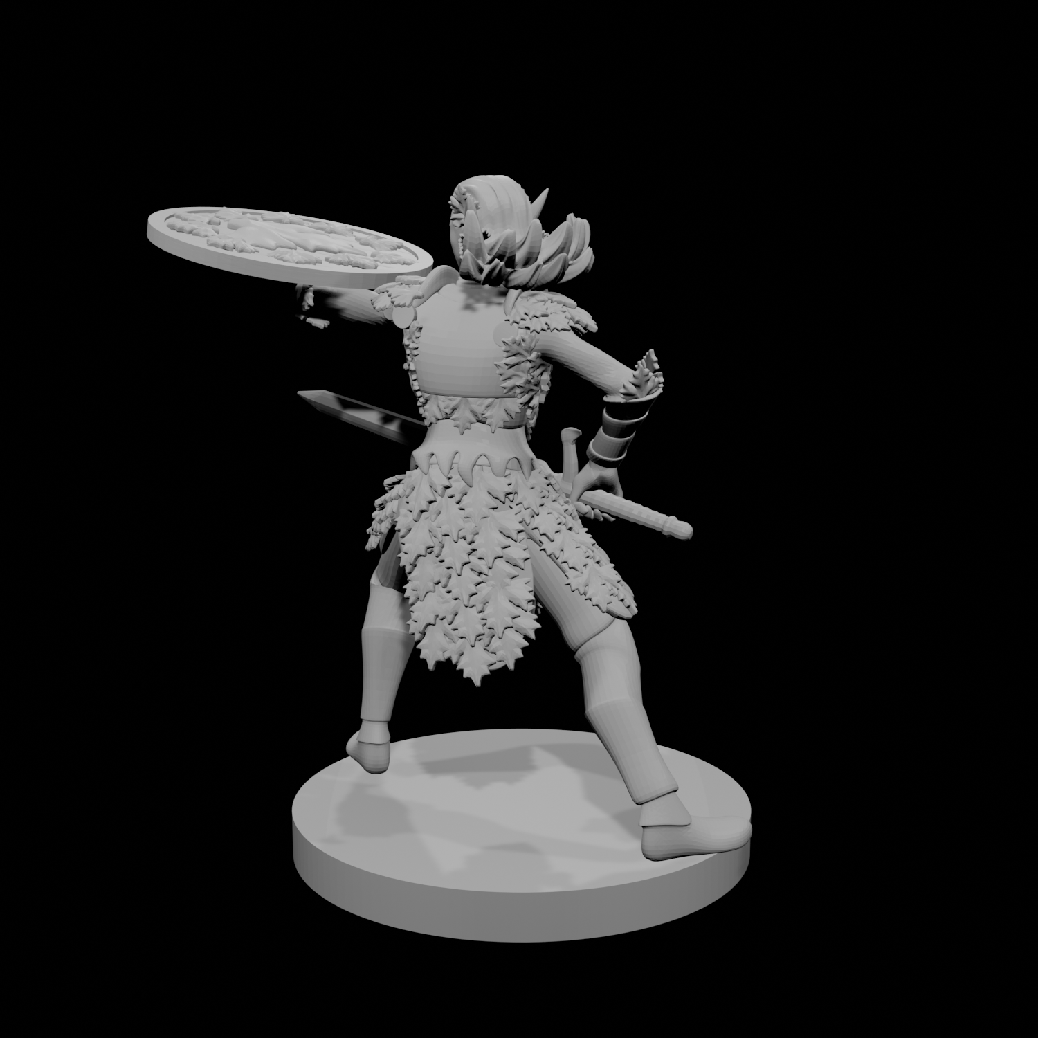 Female Eladrin Fighter Shield Bash