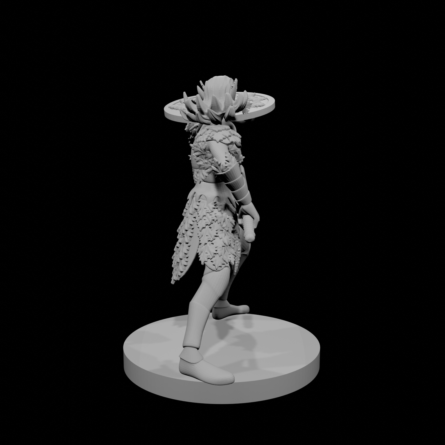 Female Eladrin Fighter Shield Bash